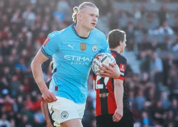 Manchester City FC Provides Update On Star Striker, Erling Haaland’s Left Ankle Injury Condition
